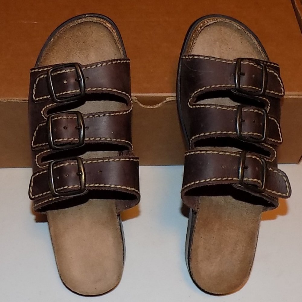 Vintage late 1980s Ivan leather slides EU37 US6